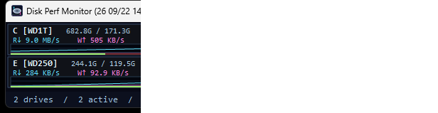 DiskPerfMonitor 画面